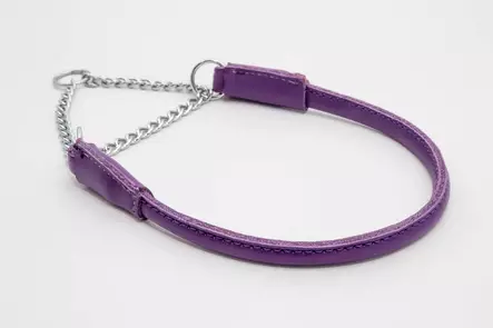 Pyöreä puolikiristävä nahkapanta, lila - Nahkapannat - 102220 - 1