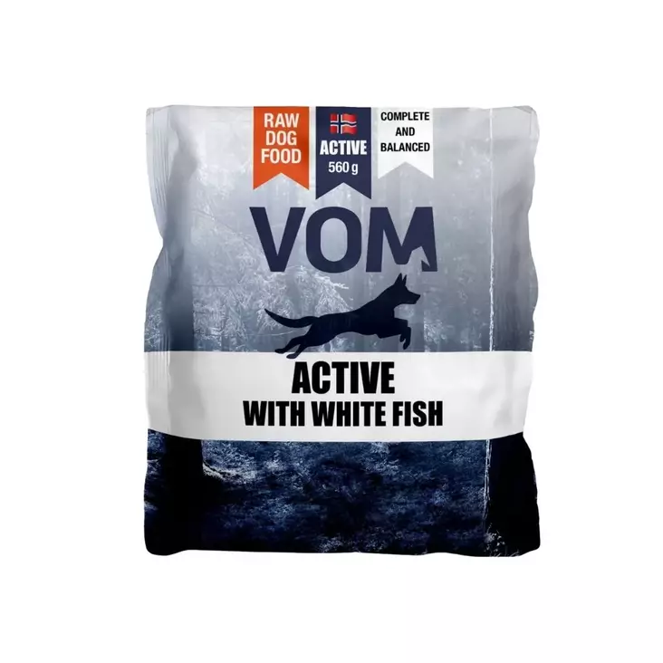 VOM Active valkoisella kalalla 560 g - annospullat - Raaka-ateriat - 43960 - 1