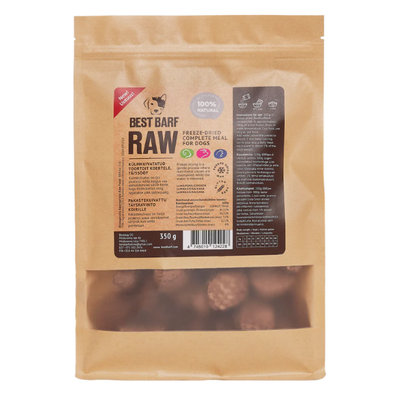 Best Barf pakastekuivattu täysravintopulla 350 g - Pakaste- ja ilmakuivatut ruoat - 42500 - 1