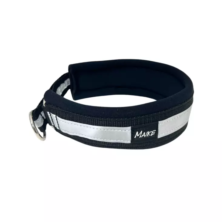 Erikoisleveä puolikiristävä heijastinpanta, musta - Puolikiristävät pannat - 42300 - 1