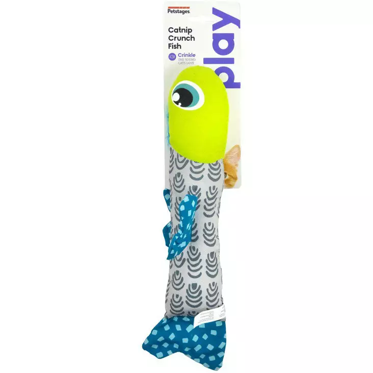 Kissan painilelu Crunch Fish kissanmintulla - Kissan pehmolelut - 26620 - 1