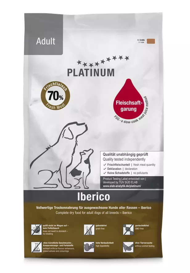 Platinum Adult Iberico puolikostea koiranruoka - Puolikosteat treeninamit - 103800 - 3