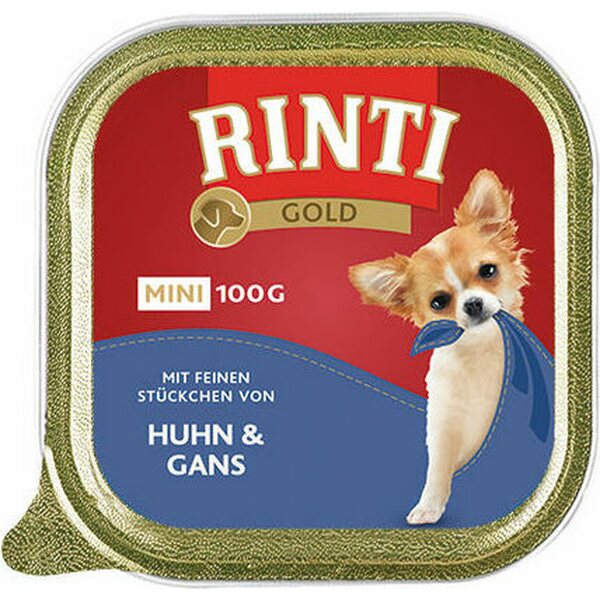 Rinti Gold Mini kana & hanhi 100g - Koiran märkäruoat ja makkarat - 5740 - 1
