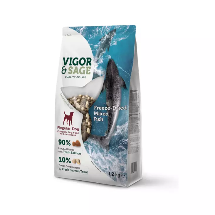 Vigor & Sage Freeze Dried Fish Complete Dog 1,2 kg - Vigor&Sage - 43990 - 1