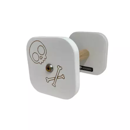 Noutokapula Skull pääkallokaiverruksella, valkoinen - Noutokapulat - 27551 - 1