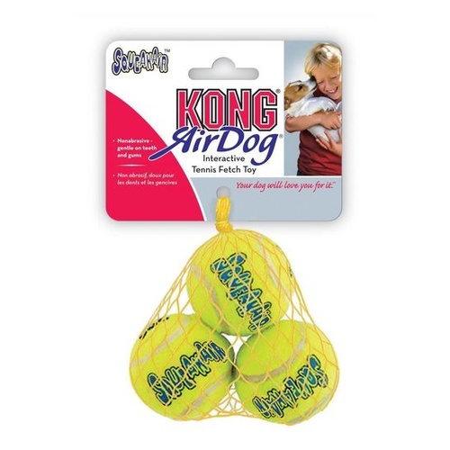 Kong Airdog Squeaker Tennispallo 3kpl - Pallot ja narupallot - 102311 - 2
