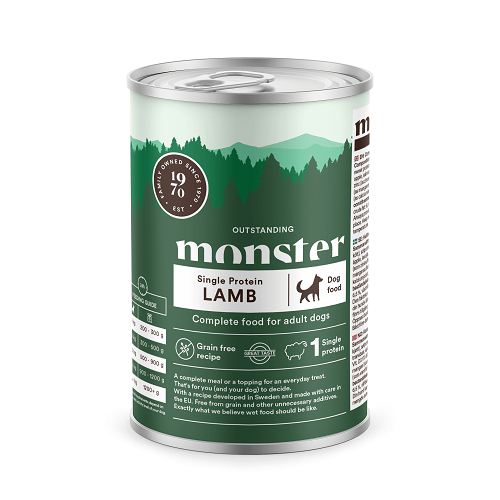 Monster Adult Single Lamb 400 g - Koiran märkäruoat ja makkarat - 40631 - 1