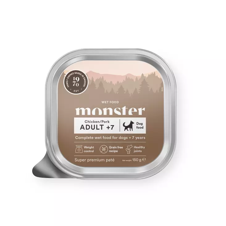 Monster Dog Adult +7 Paté 150 g - Koiran märkäruoat ja makkarat - 44101 - 1