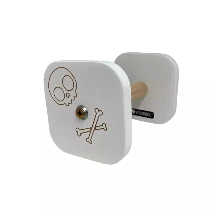 Noutokapula Skull pääkallokaiverruksella, valkoinen - Noutokapulat - 27551 - 1