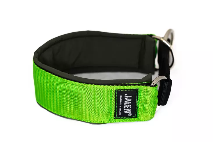 Puolikiristävä kaulapanta pehmusteella, lime - Puolikiristävät pannat - 27621 - 1