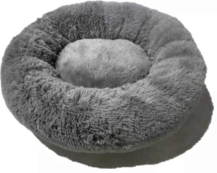 Pyöreä pörröpeti 120cm, tumma harmaa - Reunalliset pedit - 5761 - 1