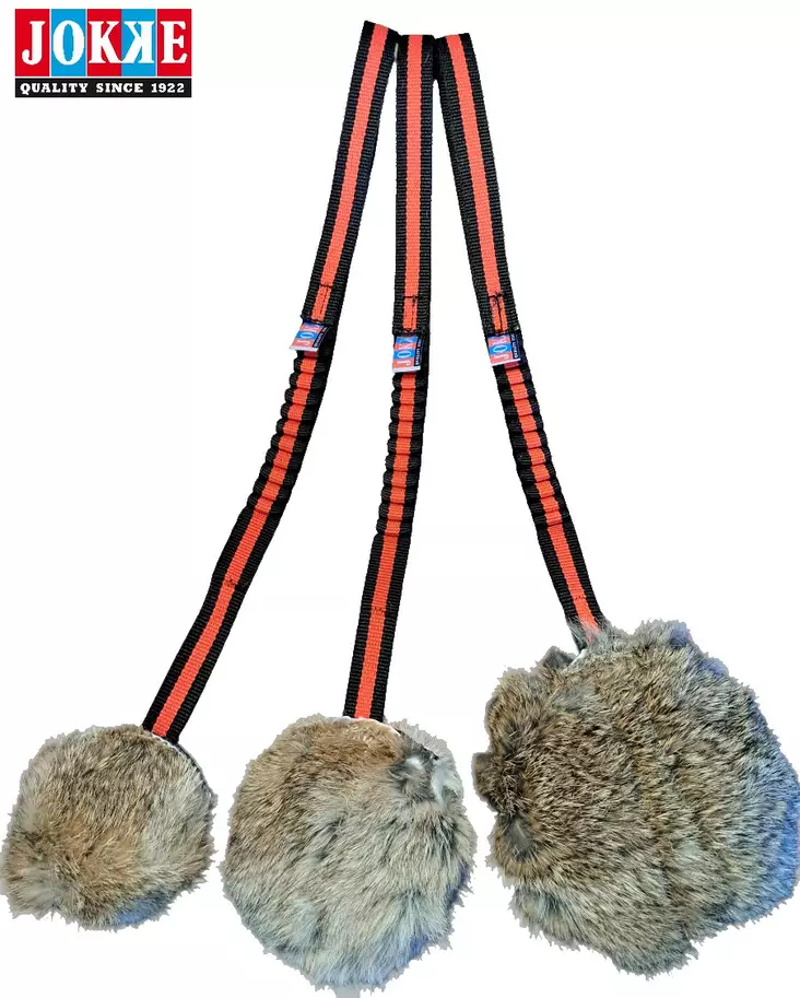 Round Flex Rabbit kaninkarvapatukka joustolla - Aitoa karvaa sisältävät lelut - 50211 - 1