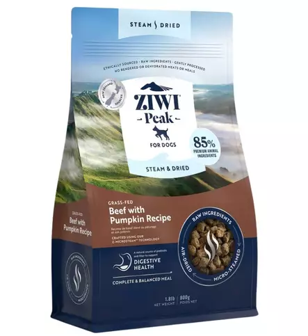 Ziwipeak Steam & Dried Nauta ja kurpitsa viljaton koiranruoka - ZiwiPeak - 27922 - 1