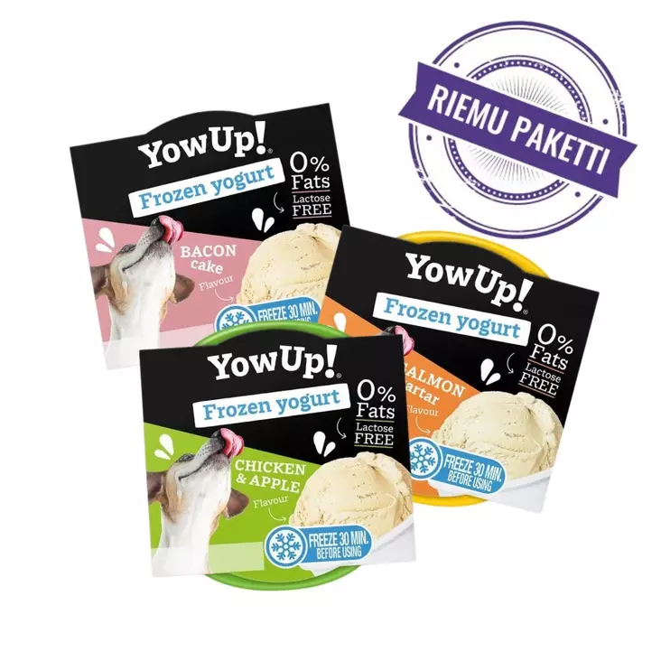YoWup! koirien jäätelö, makulajitelma 8 x 110 g - Makupalat ja herkut - 29502 - 1