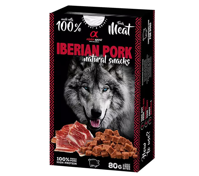 alpha spirit iberian pork koiran herkku - Puolikosteat treeninamit - 42892 - 1