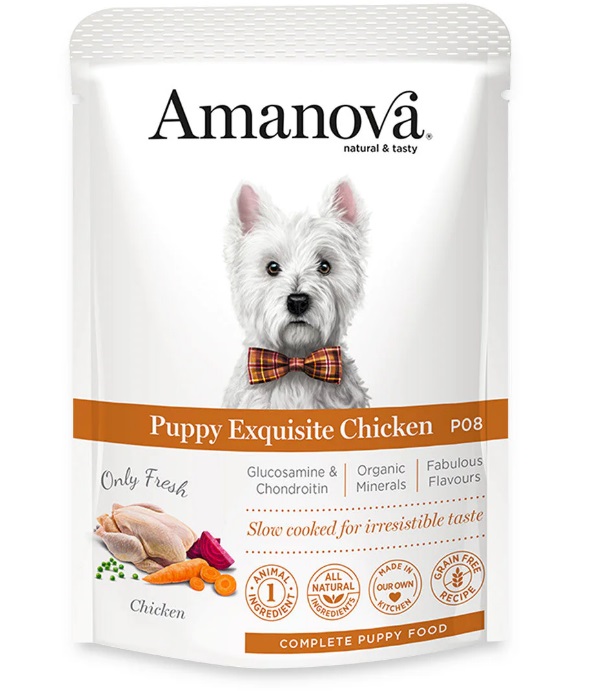 Amanova Puppy Exquisite Chicken - Koiran märkäruoat ja makkarat - 004542 - 1