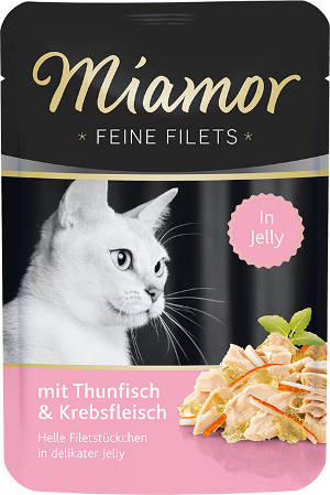 Fine Filets Tonnikala, rapu 100 g jelly - Miamor - 7492 - 1