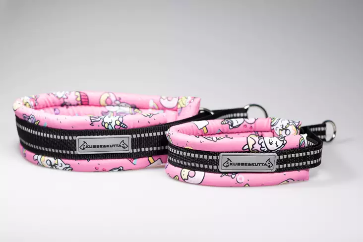 Kusse&Kutta Donitsiponi musta heijastin, puolikiristävä panta - Puolikiristävät pannat - 42072 - 1