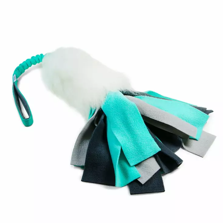 Sheepskin bungee + fleece stripes - Aitoa karvaa sisältävät lelut - 29052 - 1