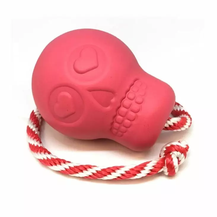 SodaPup USA-K9 Skull koiran vetolelu, pinkki - Kumilelut - 003992 - 1
