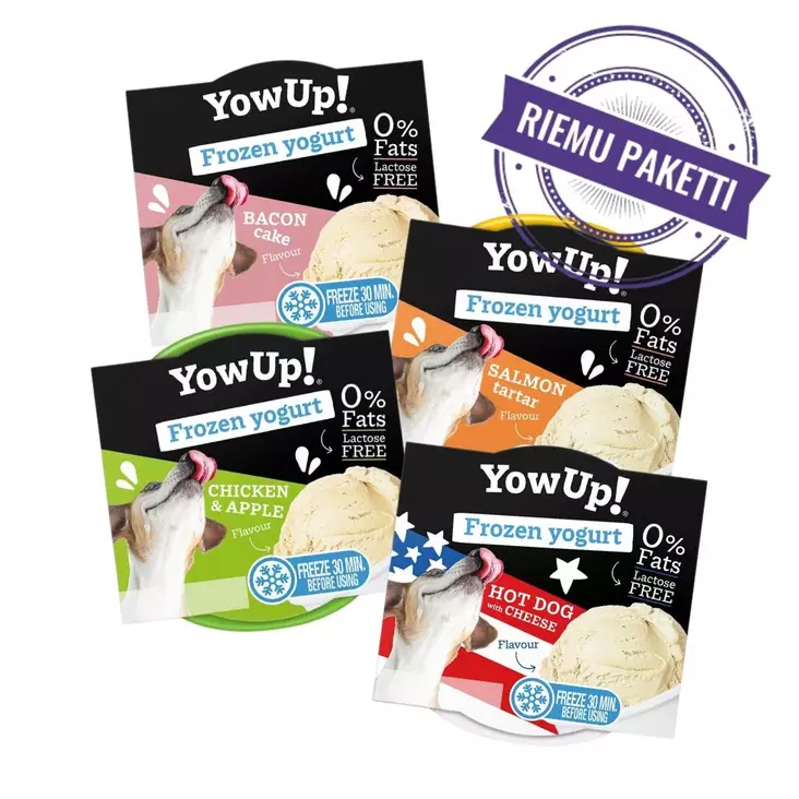 YoWup! koirien jäätelö, makulajitelma 8 x 110 g - Makupalat ja herkut - 29502 - 1