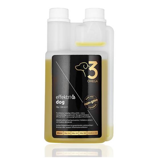 Effektri Dog Omega3 rasvahappolisä koiralle Riemukauppa verkkokauppa