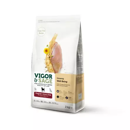 Vigor & Sage Well-Being Ginseng Regular Adult Dog - Vigor&Sage - 43973 - 1