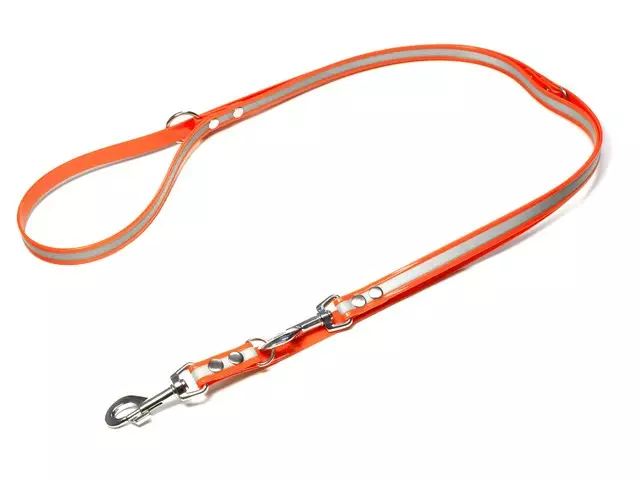 Biothane säädettävä monitoimitalutin heijastimella, oranssi - Biothane- ja hexataluttimet - 42653 - 1