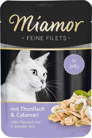 Fine Filets Tonnikala, mustekala 100 g jelly - Miamor - 7493 - 1