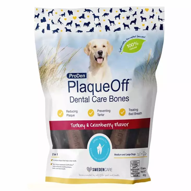 PlaqueOff Dental Bones, kalkkuna-karpalo - Hampaidenhoitoherkut - 20333 - 1