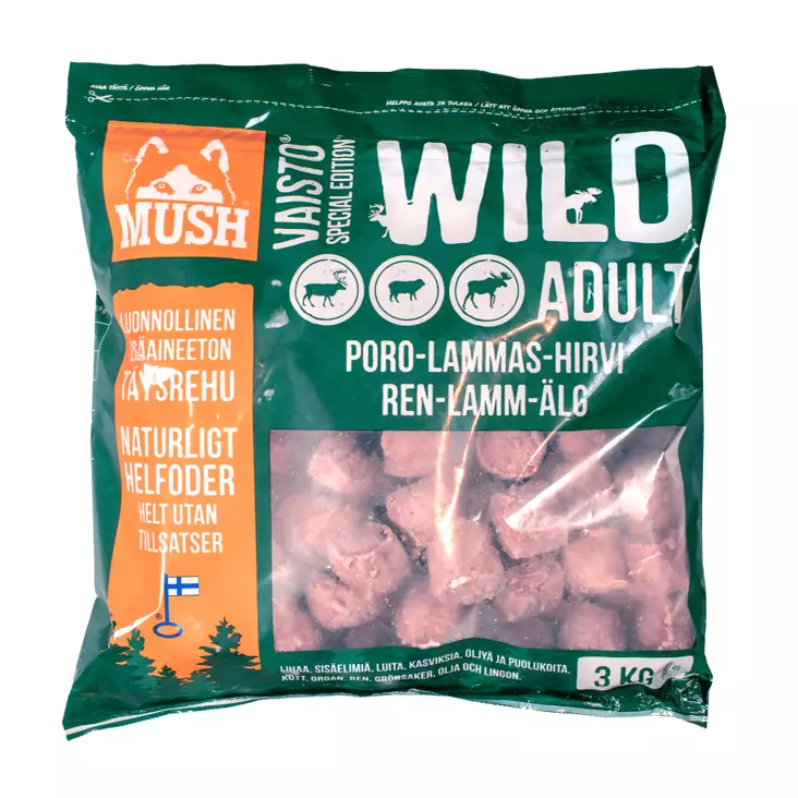 Vaisto® Wild poro-lammas-hirvi 3 kg - Raaka-ateriat - 4173 - 1