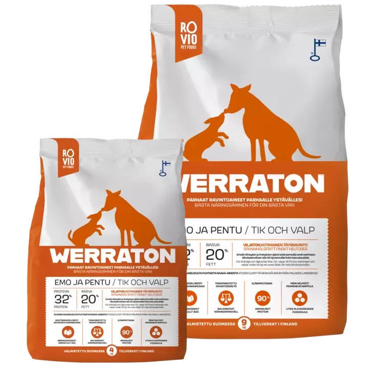 werraton emo ja pentu koiran kuivaruoka - Werraton - 41403 - 1