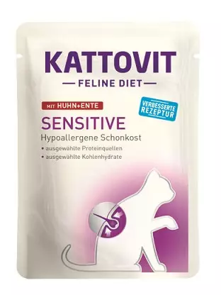 Kattovit Sensitive Kana Ankka Täysravinto Herkille - Kissan märkäruoat - 6464 - 1