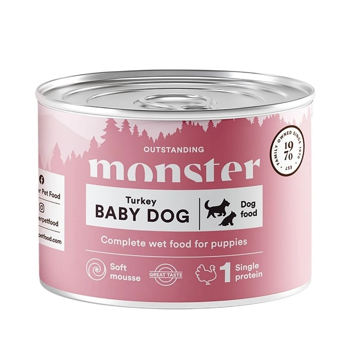Monster Babydog Mousse 190 g - Koiran märkäruoat ja makkarat - 41804 - 1