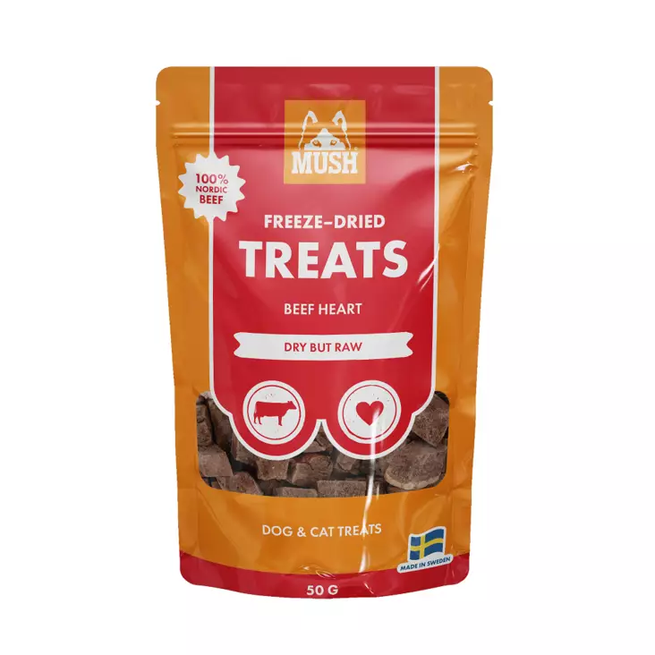 mush pakastekuivattu naudan sydän - Pienet lihaherkut - 42914 - 1