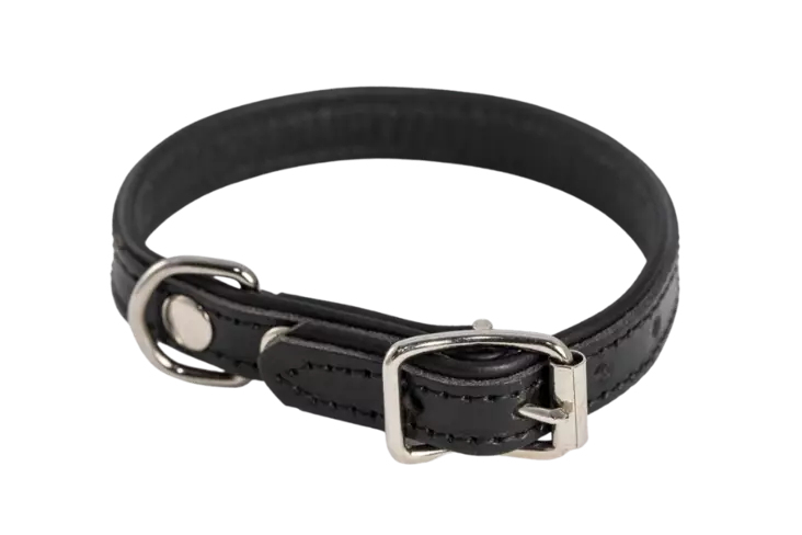 Nahkainen solkipanta 16 mm, musta - Nahkapannat - 002124 - 1