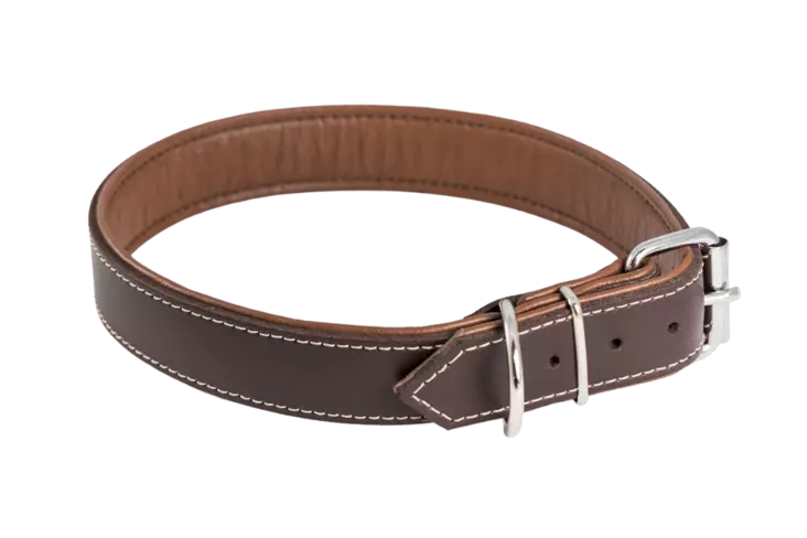 Nahkainen solkipanta 35 mm, ruskea - Nahkapannat - 7154 - 1