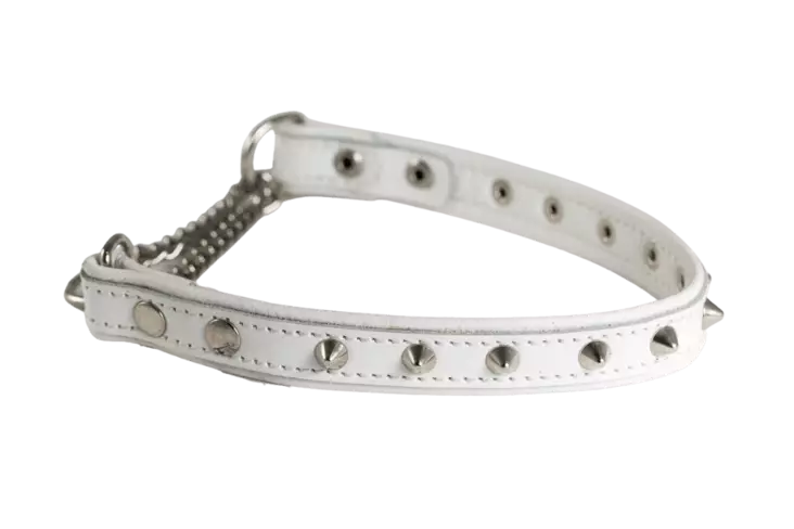 Puolikiristävä niittipanta, valkoinen 20 mm - Nahkapannat - 002134 - 1