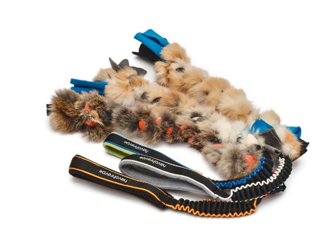 Fleece toy with rabbit fur, joustava kahva - Aitoa karvaa sisältävät lelut - 4874 - 1