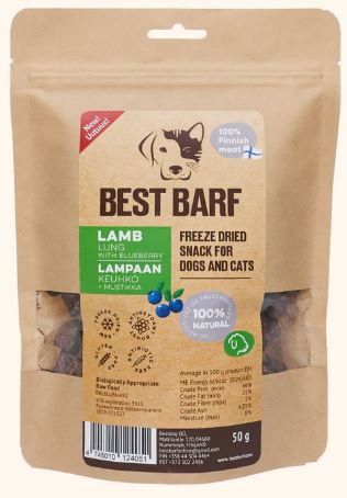 best barf lampaan keuhko ja mustikka - Kuivatut lihaherkut - 42275 - 1