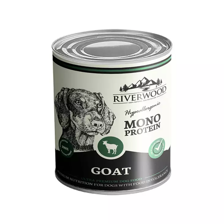 Riverwood Mono Protein Vuohi 400 g - Koiran märkäruoat ja makkarat - 4915 - 1