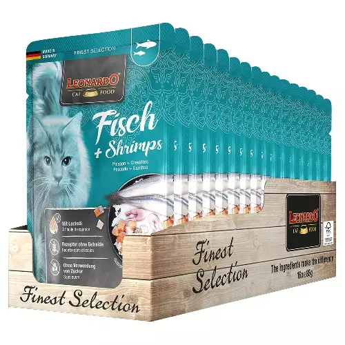 Leonardo Lohi, silli, katkarapu, kananmaksa 85g - Leonardo Cat - 5576 - 2