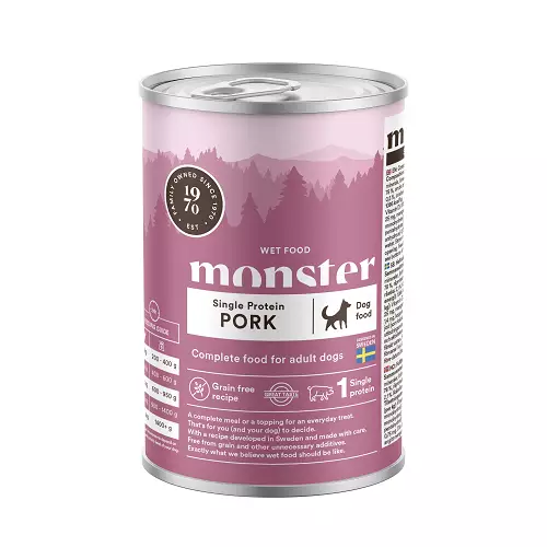Monster Adult Single Pork 400 g - Koiran märkäruoat ja makkarat - 42946 - 1