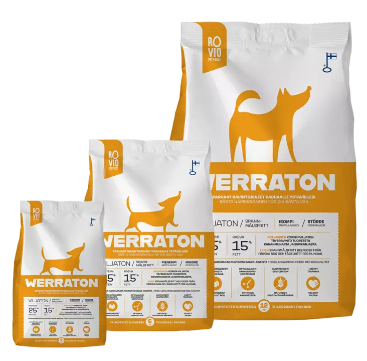 werraton viljaton koiran kotimainen kuivaruoka - Werraton - 41396 - 1