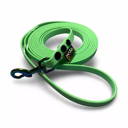 Hexa-talutin 10 mm x 3 m neonvärisellä pistoolilukolla - Biothane- ja hexataluttimet - 004836 - 1