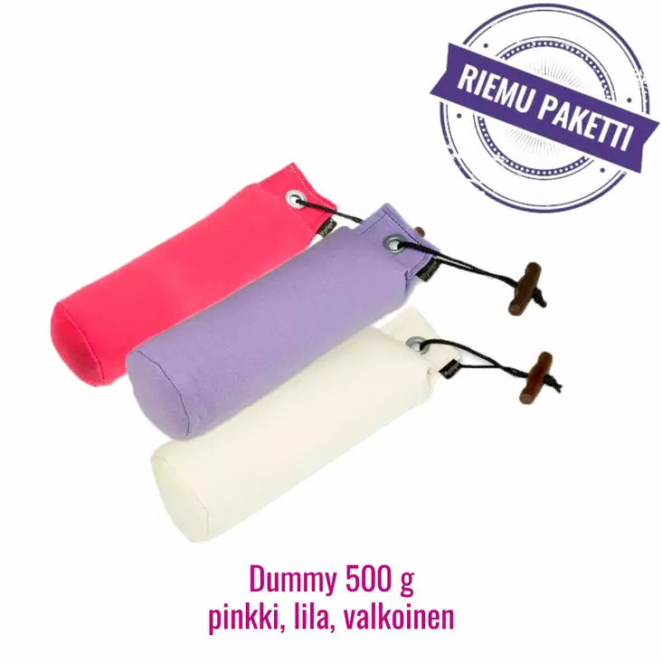 Dummy-paketti, pinkki/lila/valkoinen - Noutajalajit - 6907 - 2