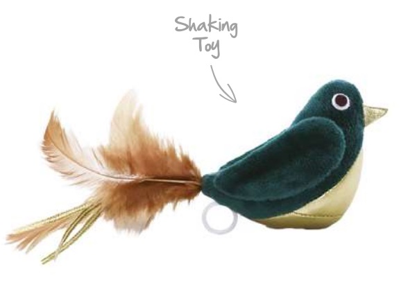 Joululelu kissalle Magical Forest värisevä lintu - Kissan pehmolelut - 26647 - 1