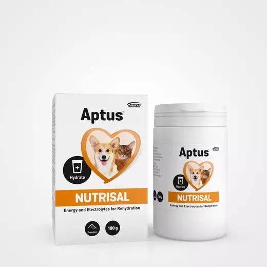 Aptus Nutrisal elektrolyyttijauhe koiralle ja kissalle - Vatsan ja suoliston hyvinvointi - 101857 - 1
