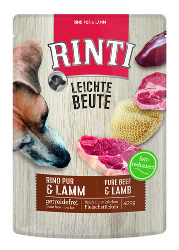 Rinti Pure nauta & lammas 400g - Koiran märkäruoat ja makkarat - 6167 - 1