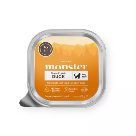 Monster Dog Duck Paté 150 g - Koiran märkäruoat ja makkarat - 44098 - 1